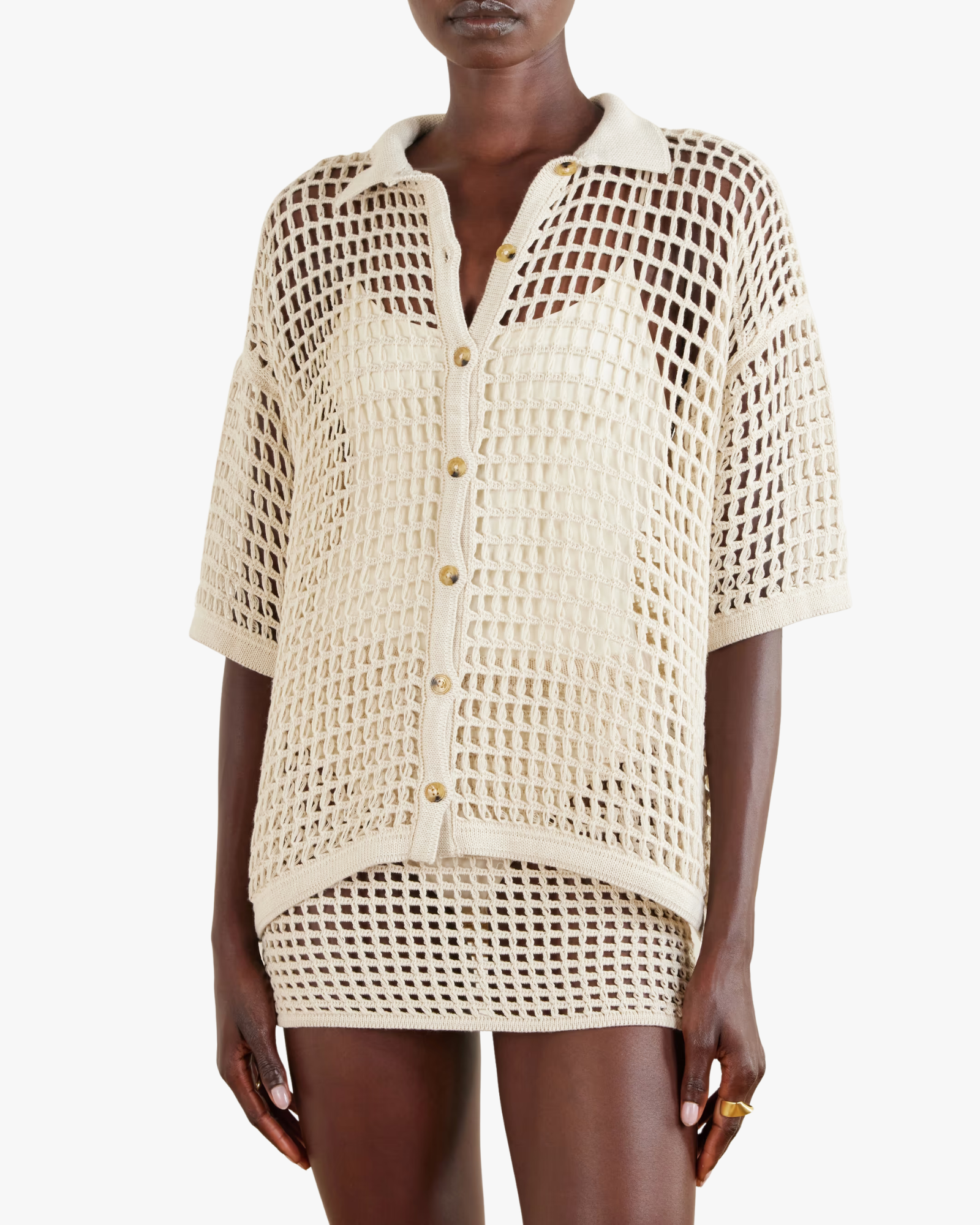 Knit Sheila Shirt Ivory