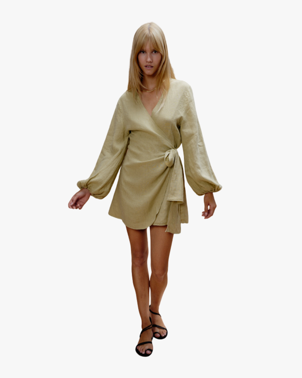 Biarritz Dress Olive Dust