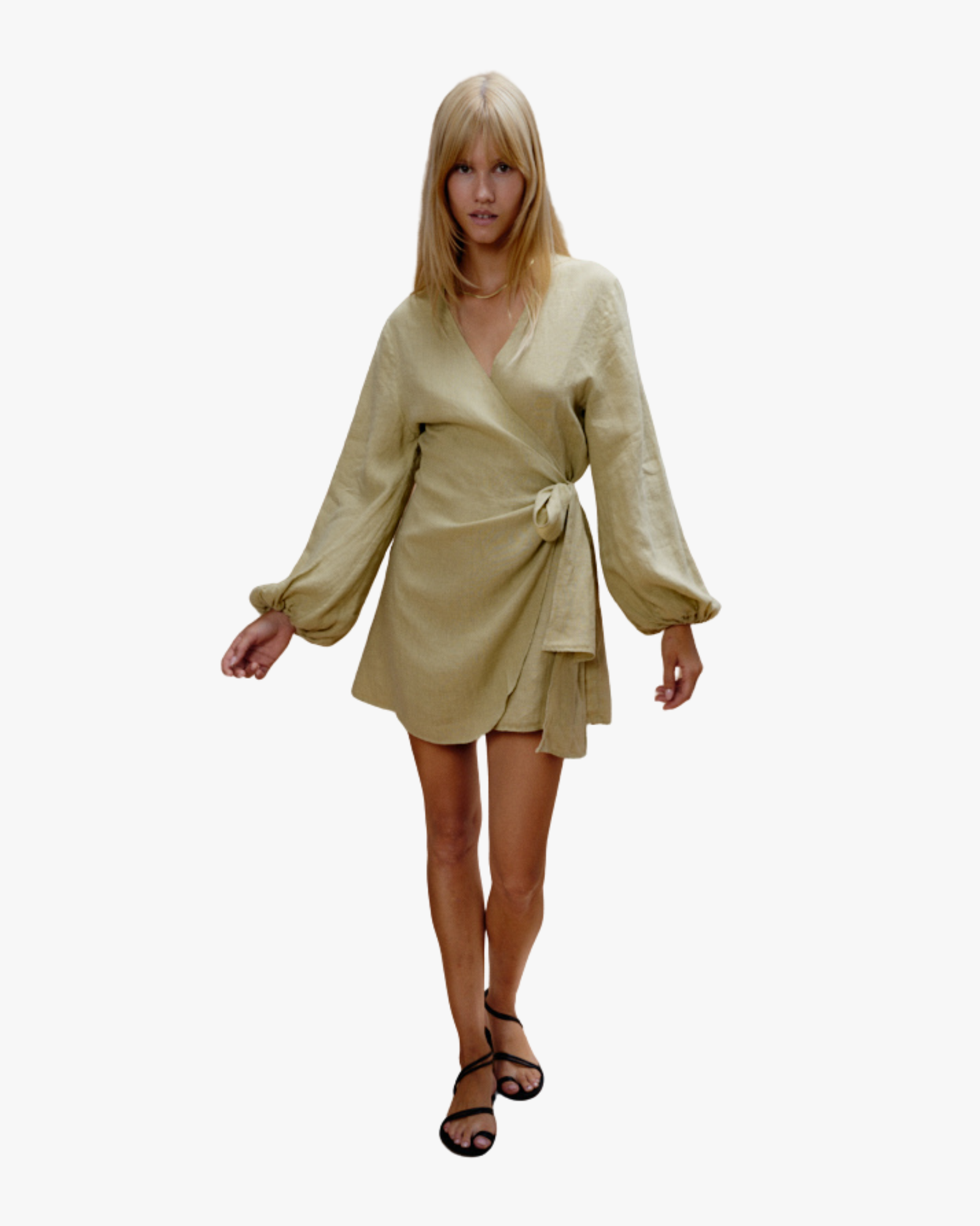 Biarritz Dress Olive Dust