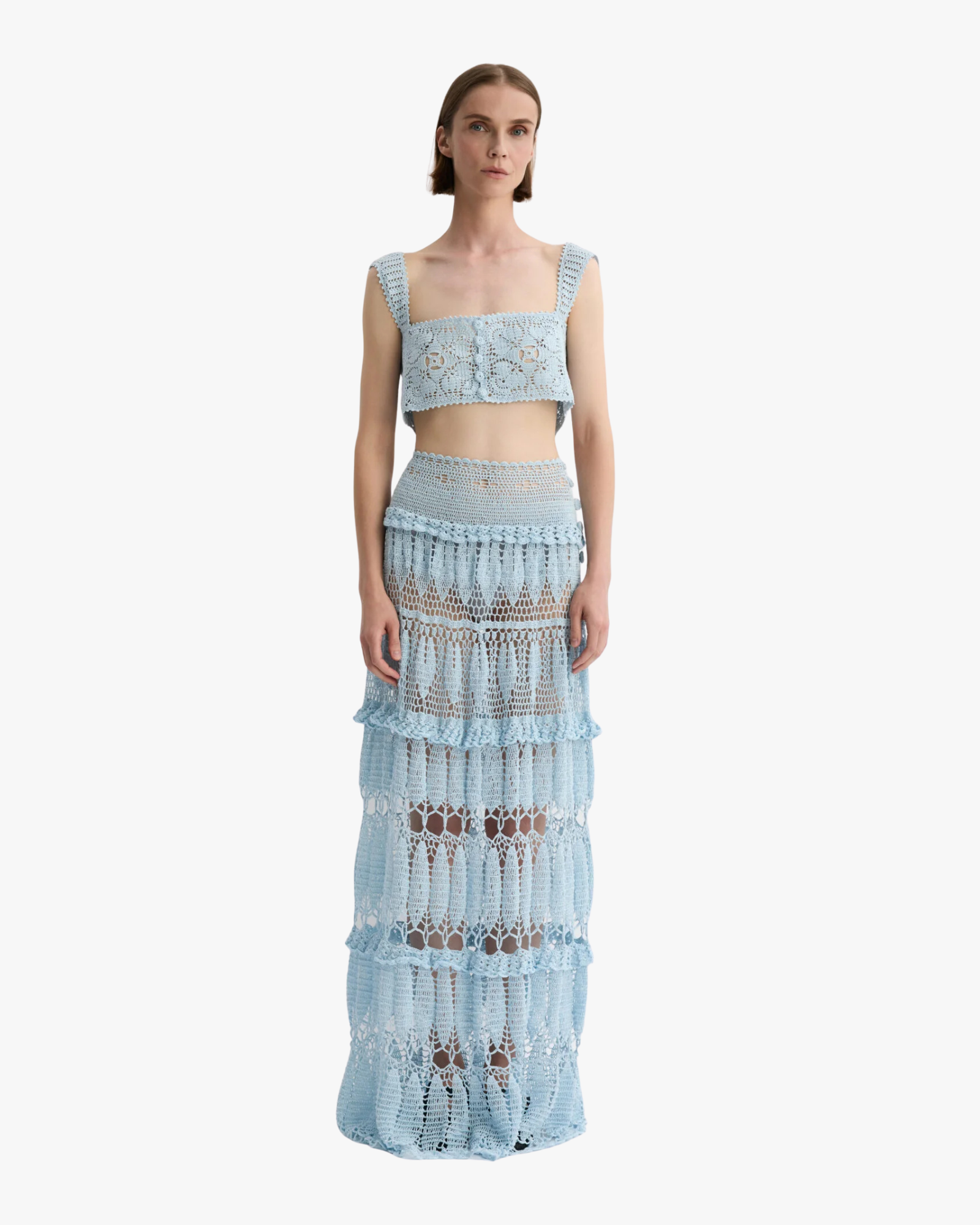 Kora Top Crochet Baby Blue