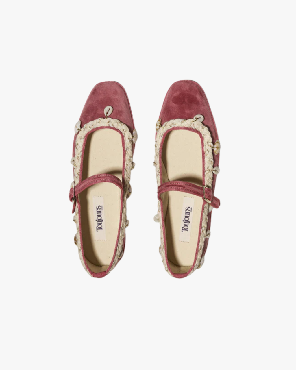 Lou Lou Velvet Friulane With Shells Pink