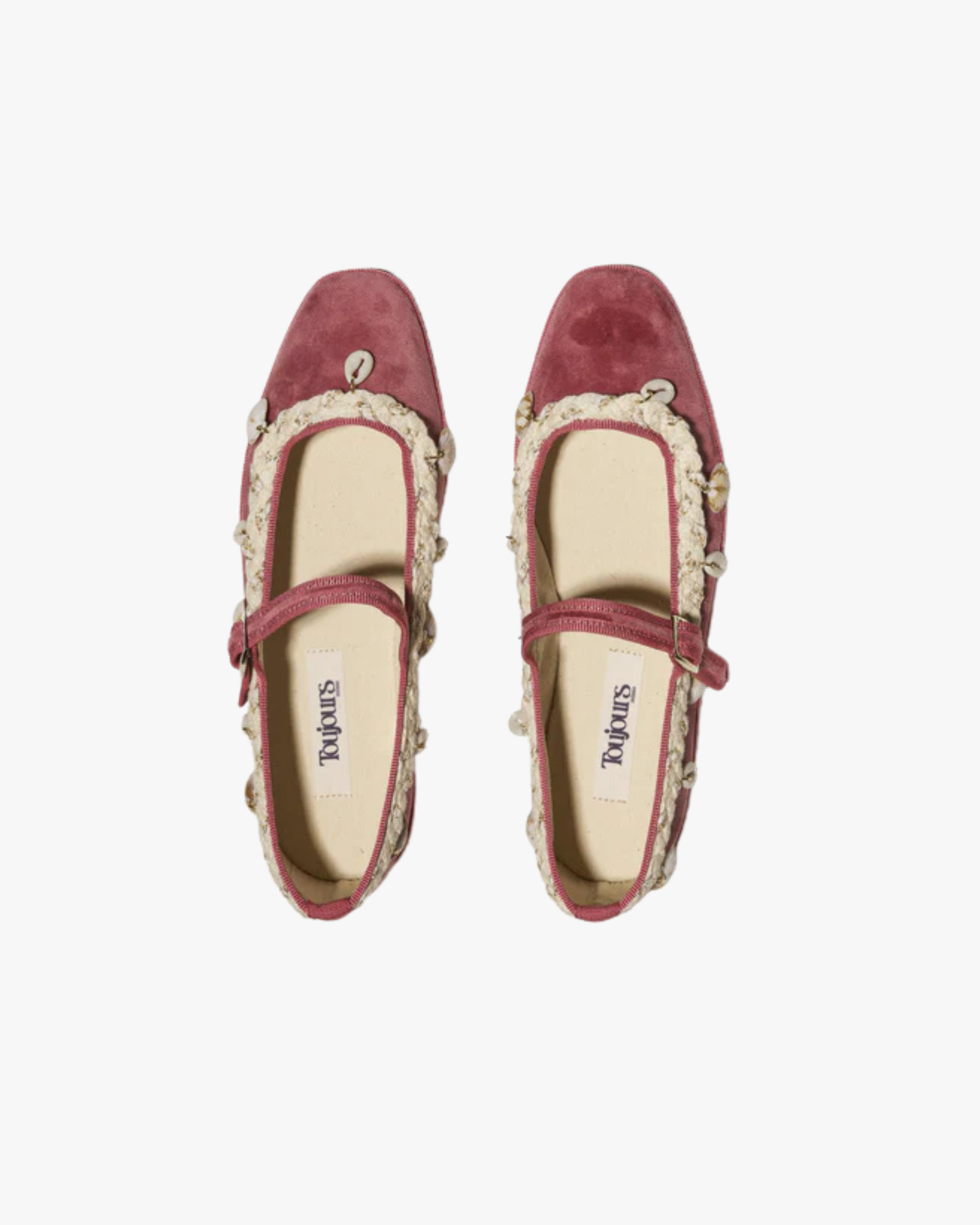 Lou Lou Velvet Friulane With Shells Pink