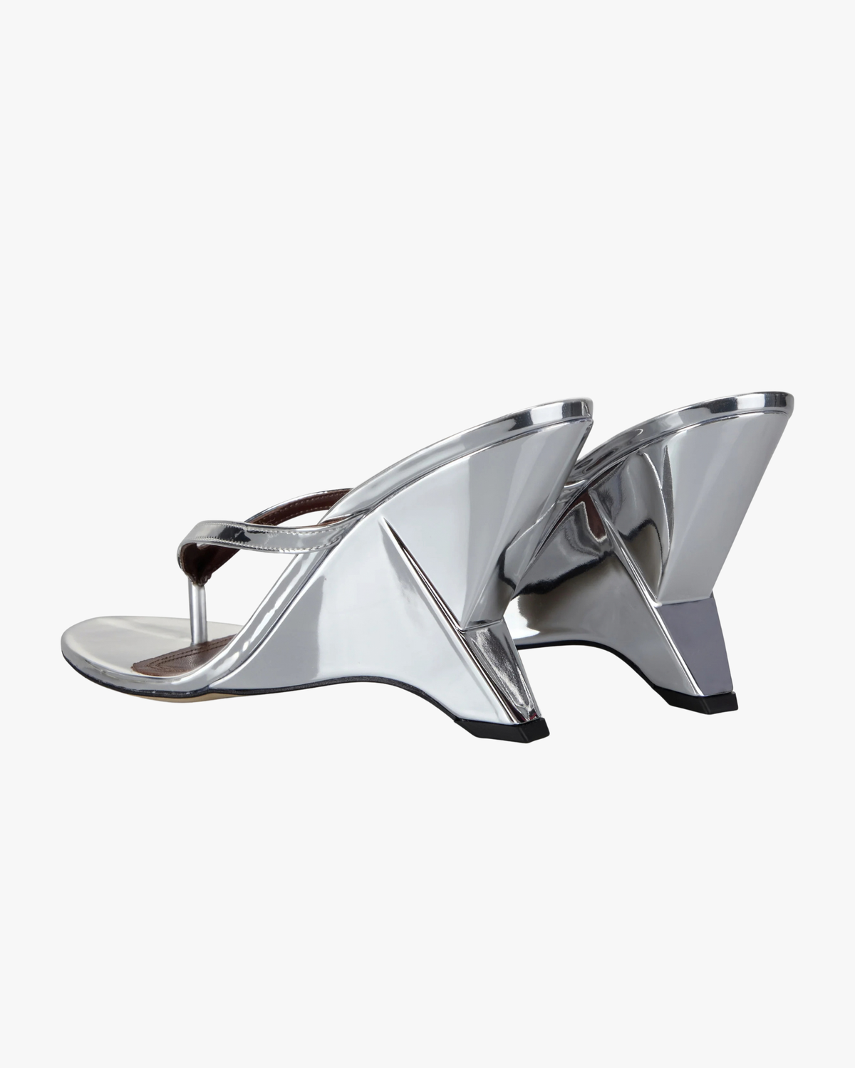 Wedge Sandal Stella Silver Chrome