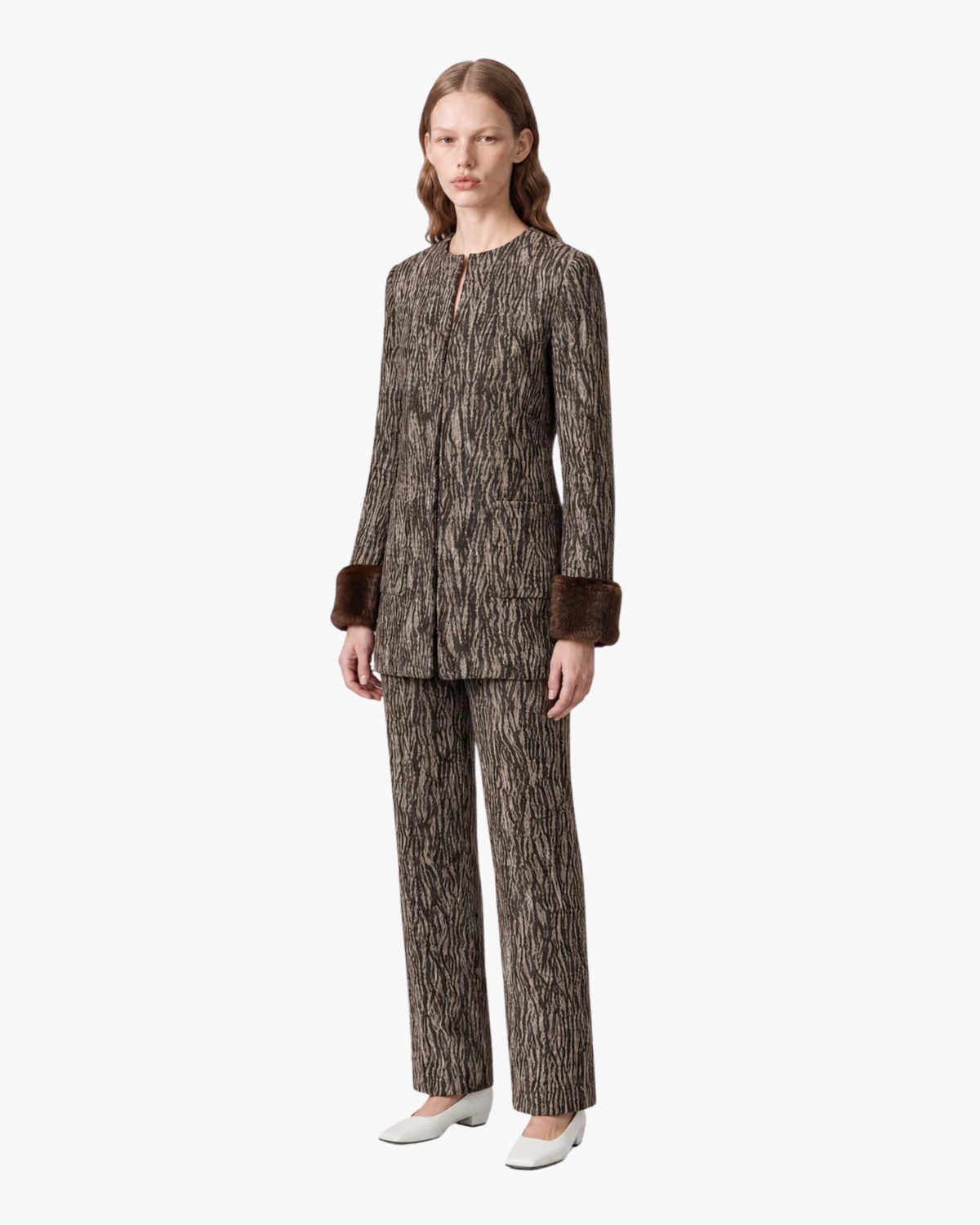 Silk-Blend Trousers Yoshitomo Tiger Brown