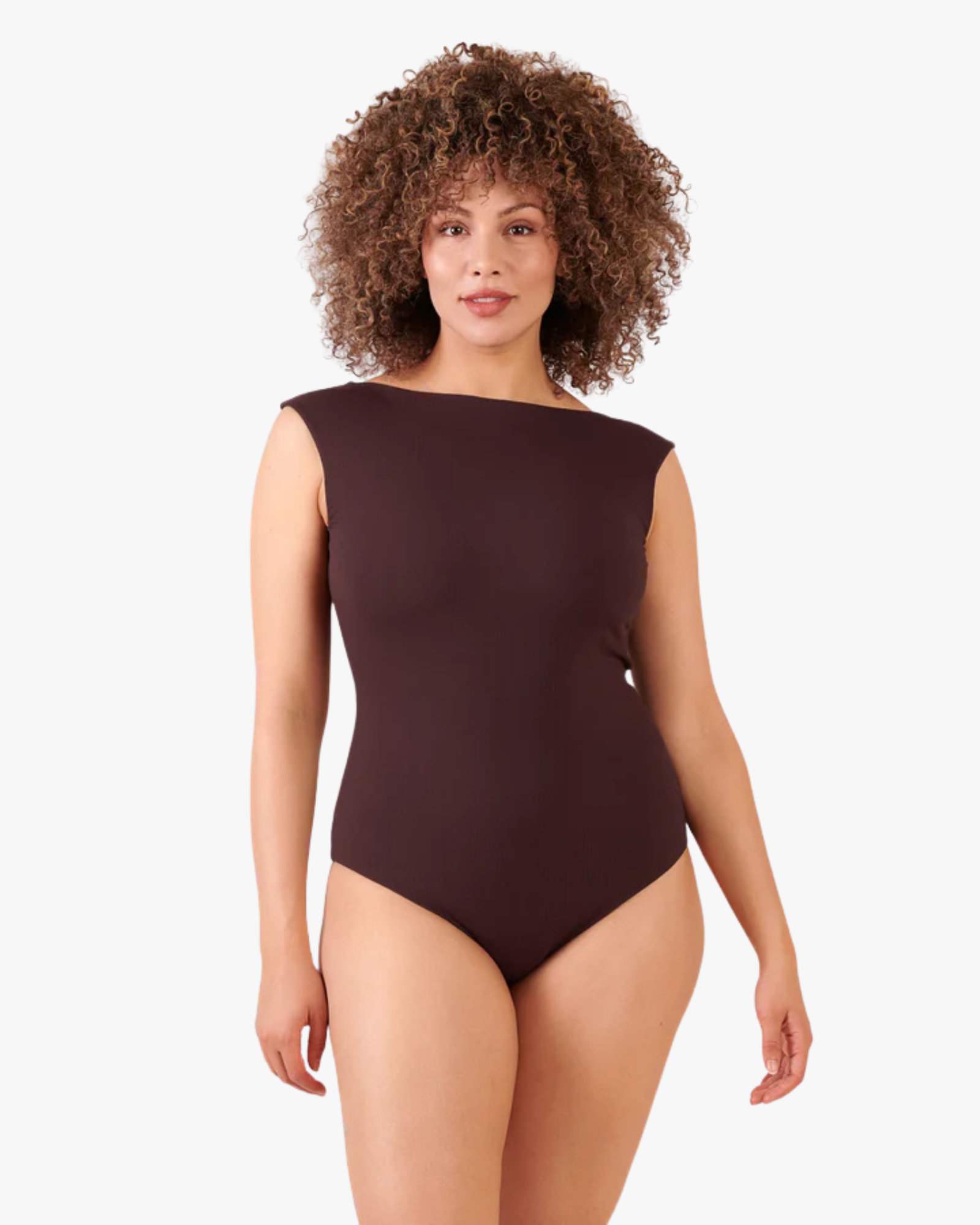 Seabody Onepiece Swimsuit V-Back Chocolate