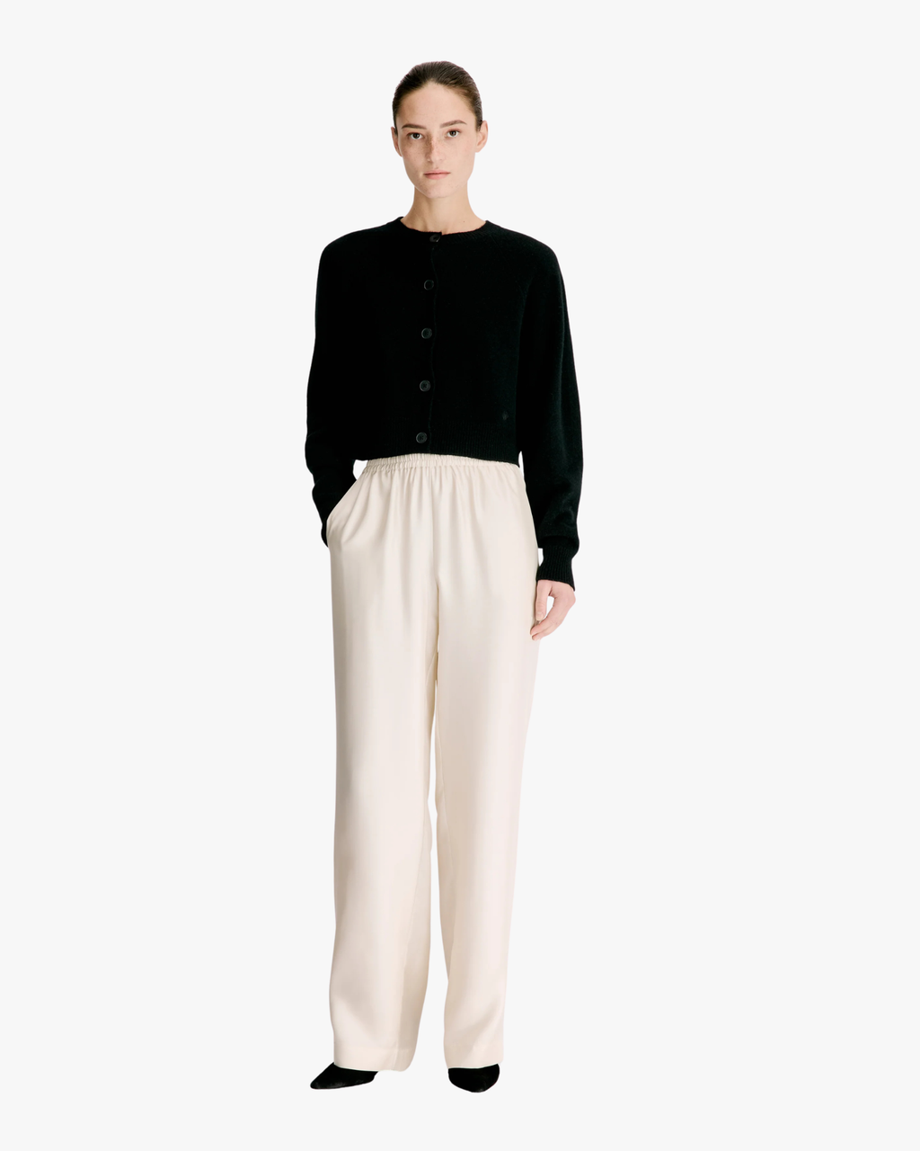 Wide Leg Pants Alera Lds Ivory