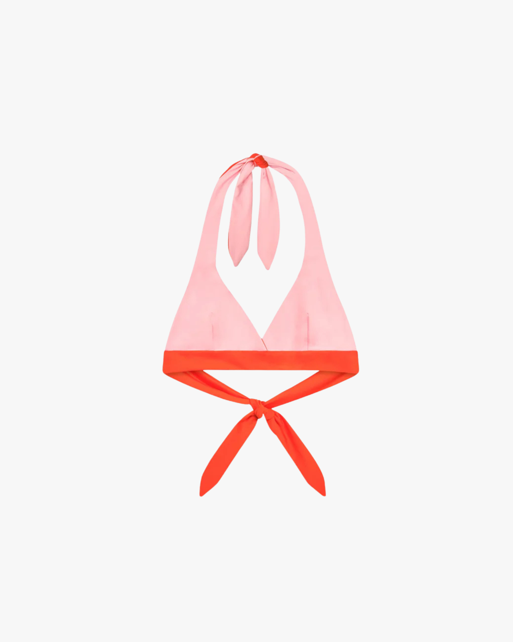 Neckholder Top Bikini Top Triangle Reversible Orange Pink
