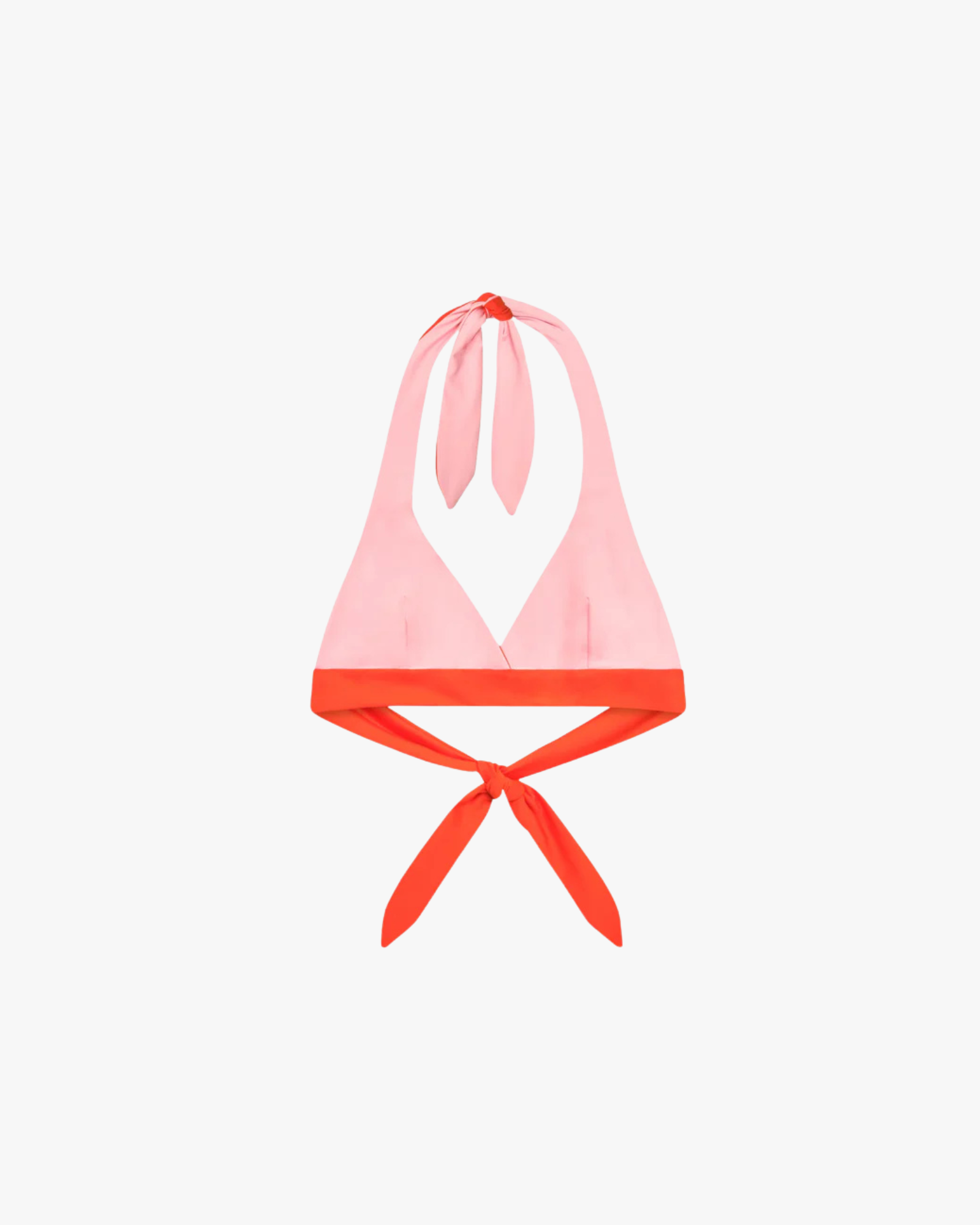 Neckholder Top Bikini Top Triangle Reversible Orange Pink