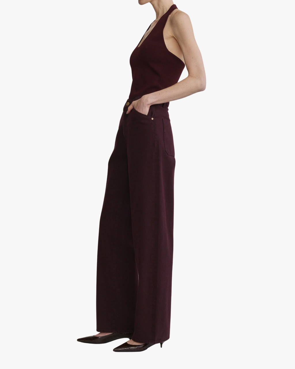 Loose Straight Jeans Kaylen Vintage Malbec