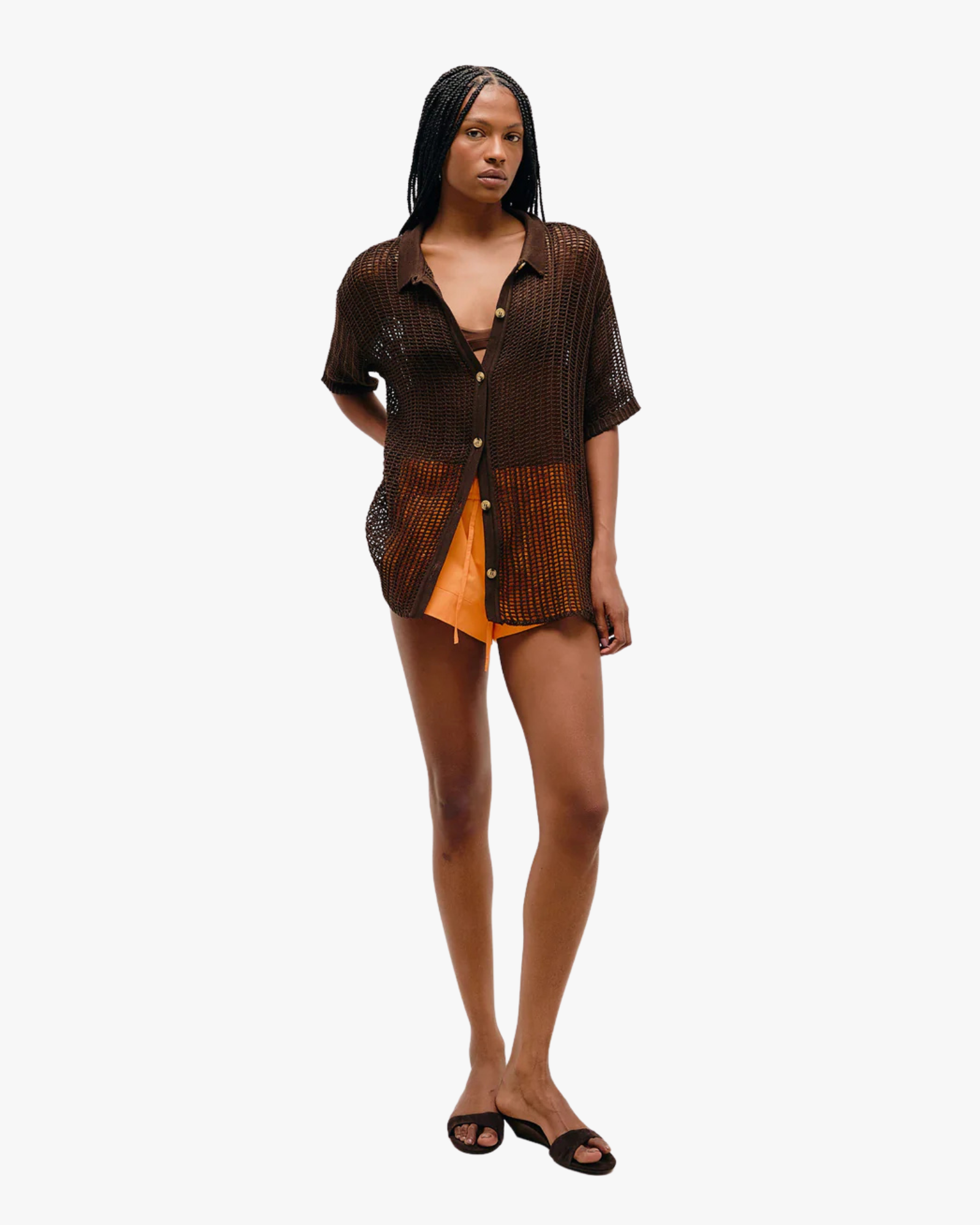 Knit Dress Flora Brown