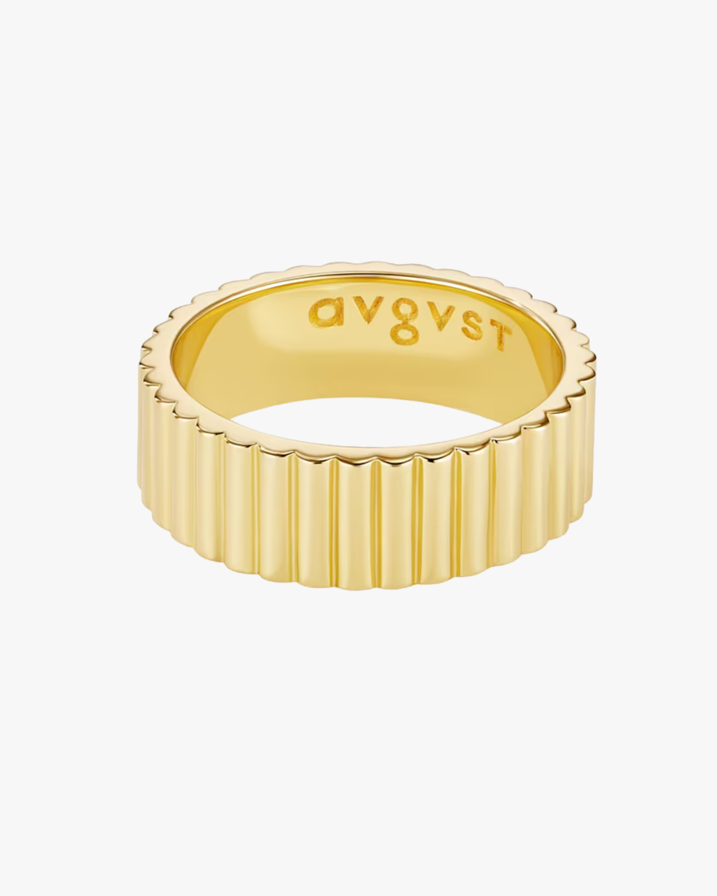 Bugle Bead Narrow Ring Gold Vermeil