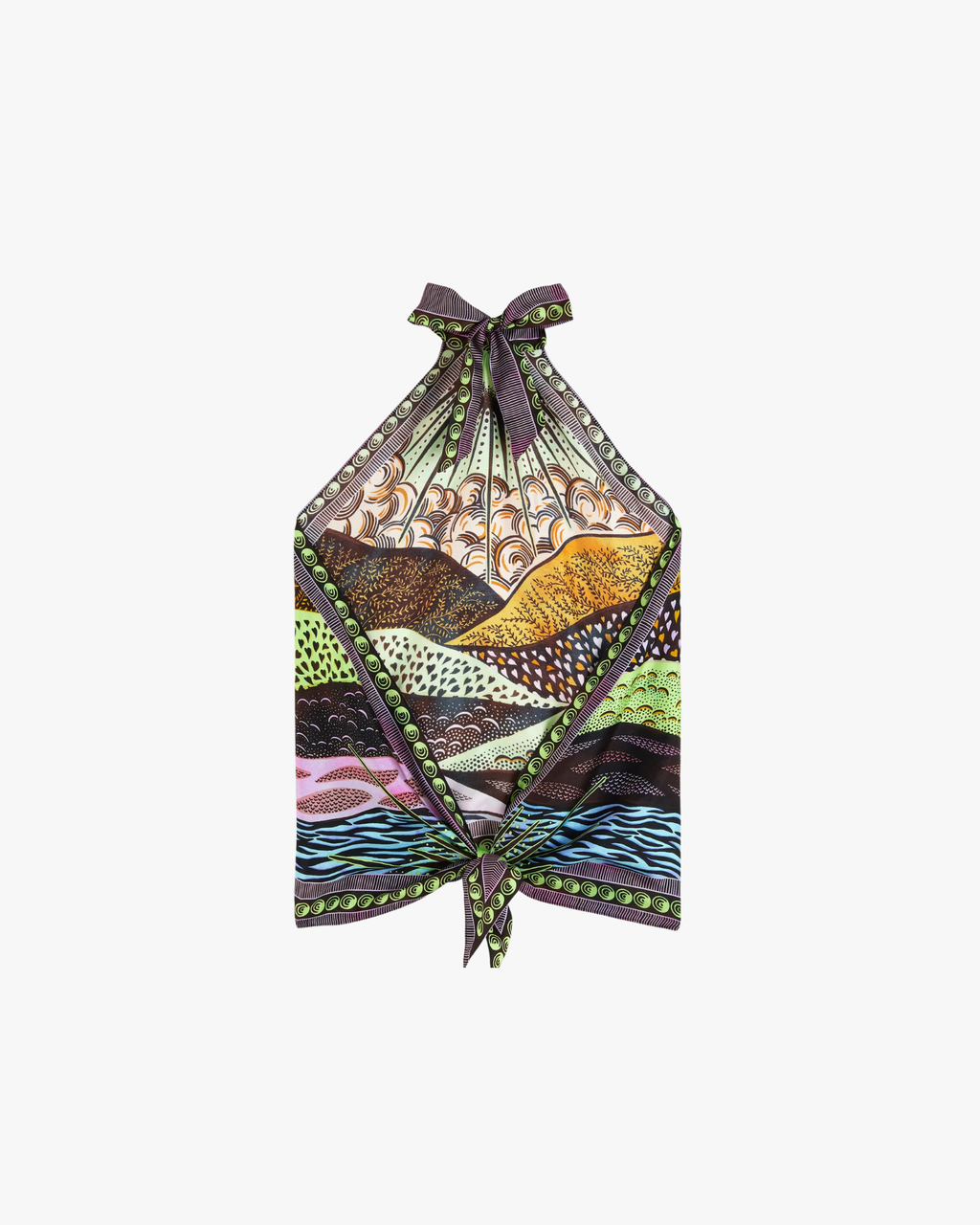 Eternal Sun Print Scarf Top
