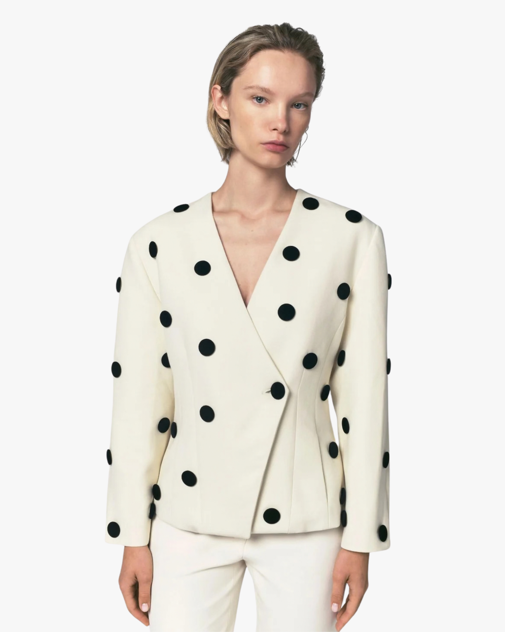 Jacket Aloise Suit Buttons Black & White
