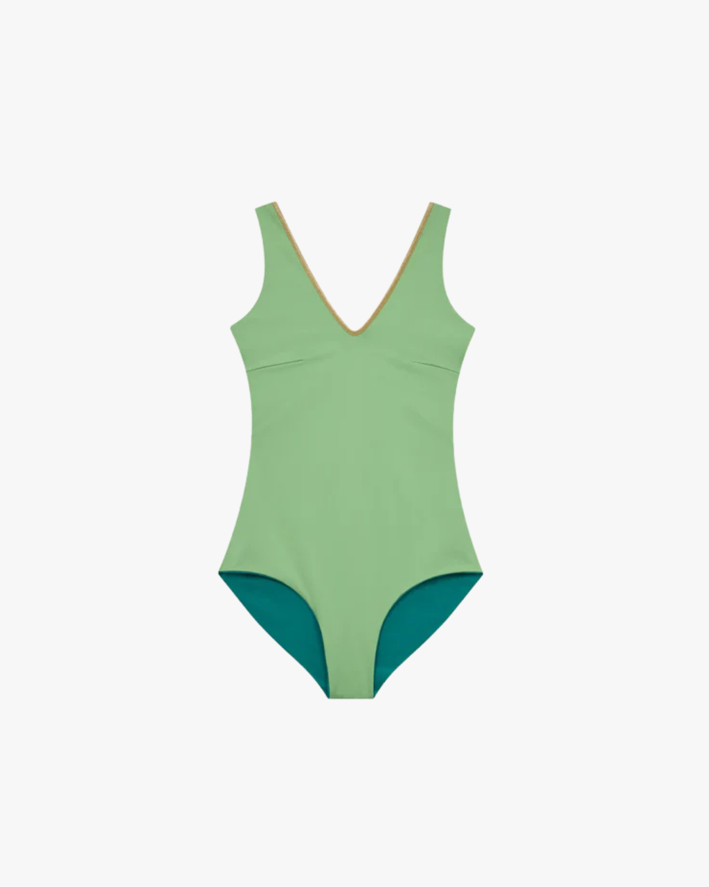 Purebody One Piece Swimsuit Reversible Pine-Basil