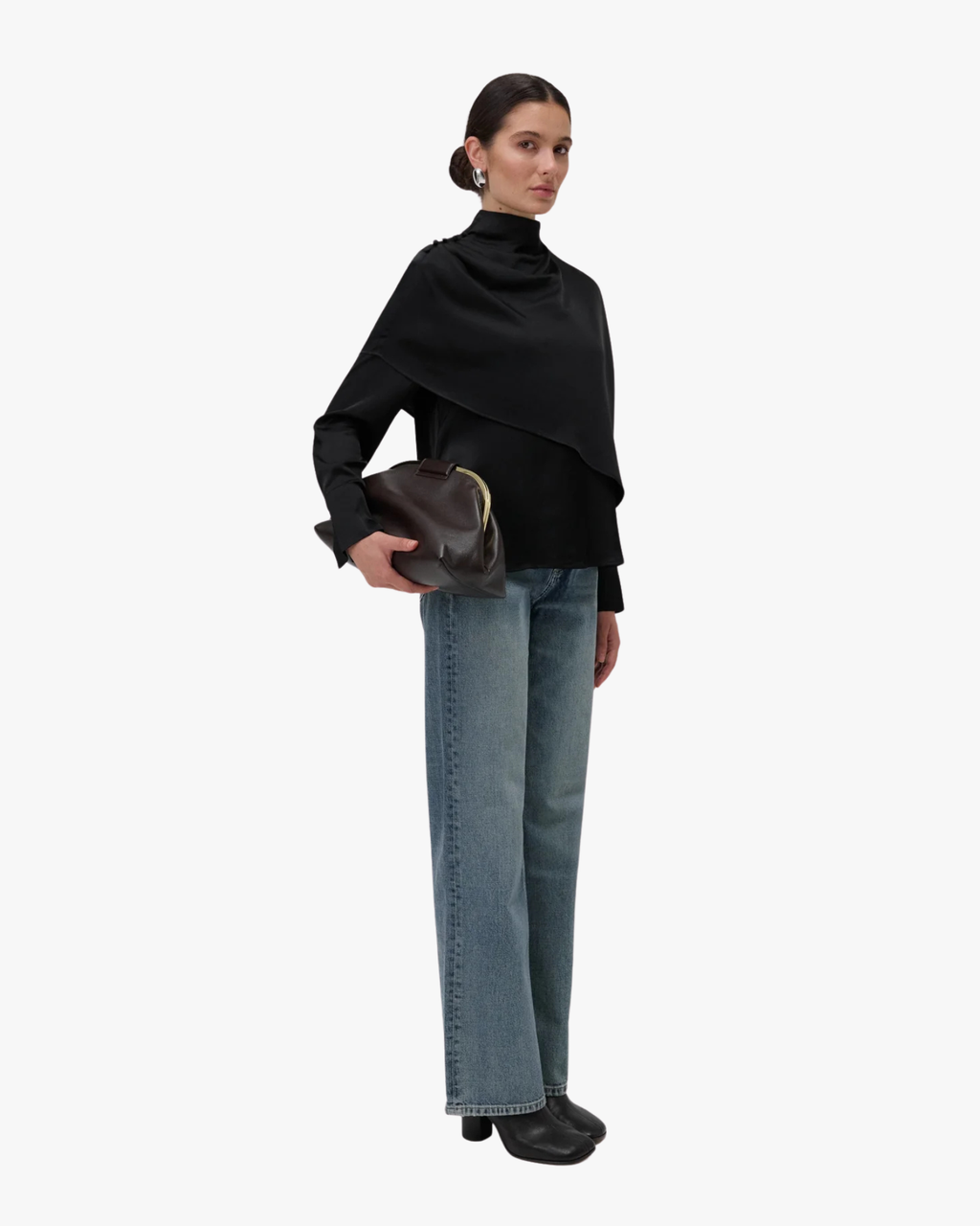 The Isis Cape Blouse Black