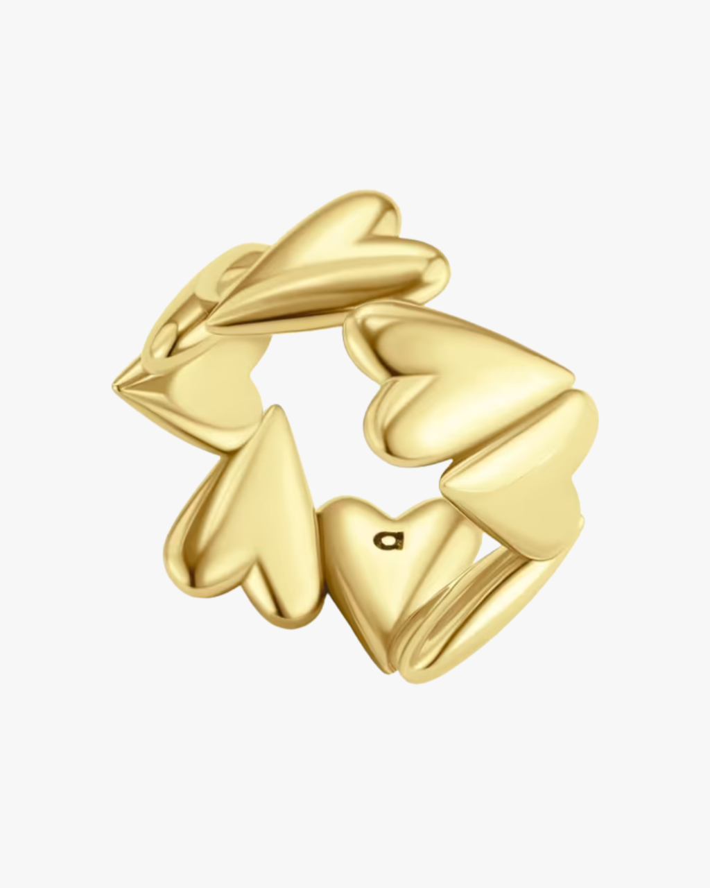 Dancing Hearts Ring Gold