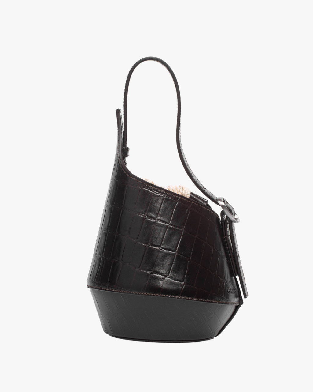 Bucket Bag Lerna Petit Croco Chocolate