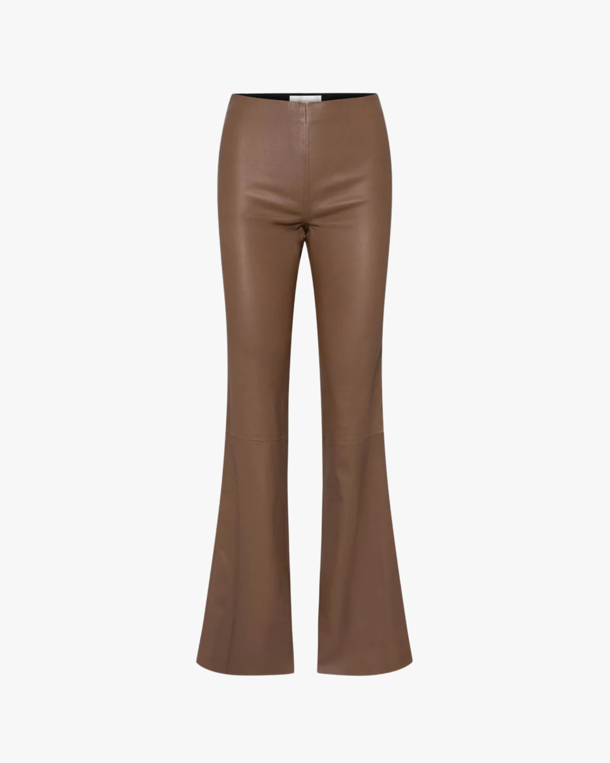 Flared Leather Trousers Lenny Camel