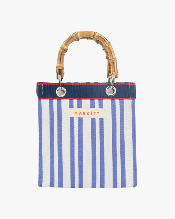 Mini Bag With Bamboo Handle Sailor Stripe