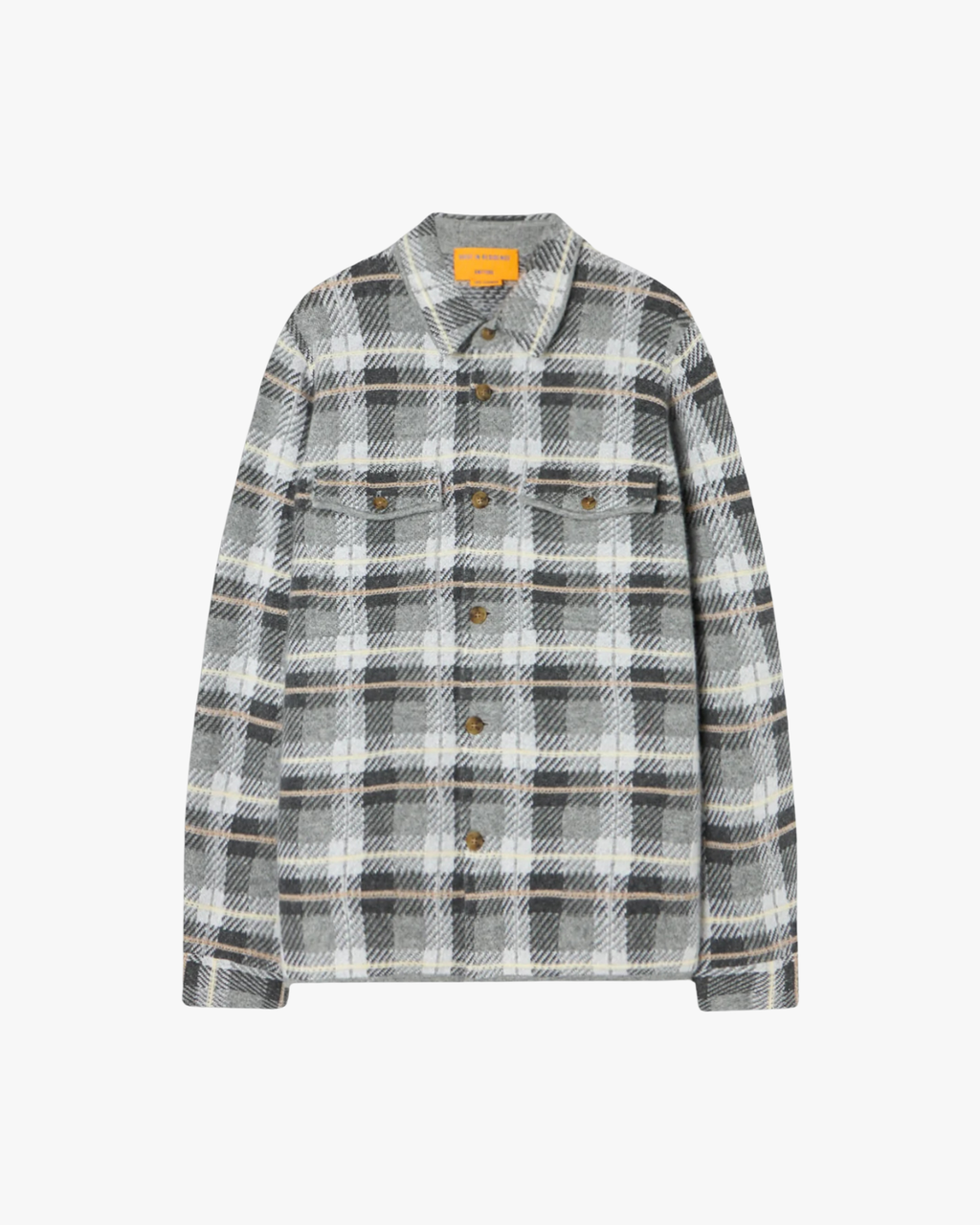 Plaid Cashmere Work Shirt Heather Grey