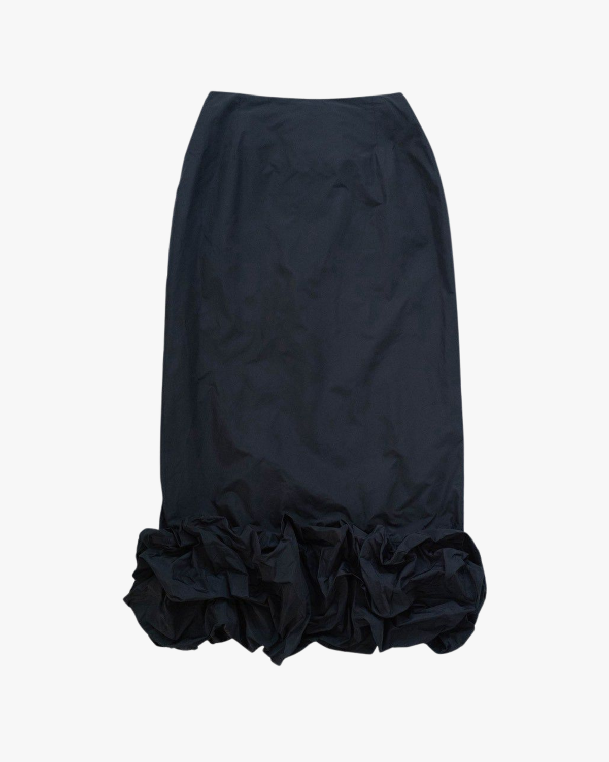 Skirt Taffeta Balloon Hem Black