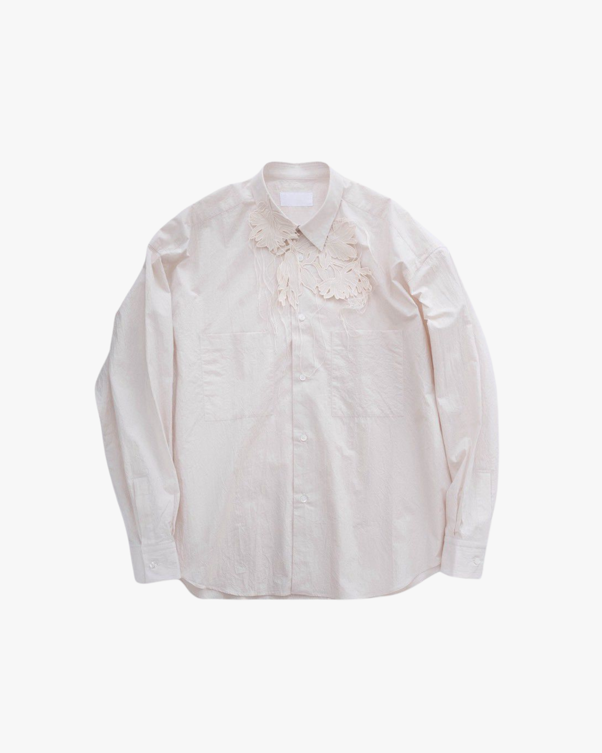 Shirt Frayed Embroidery Ivory