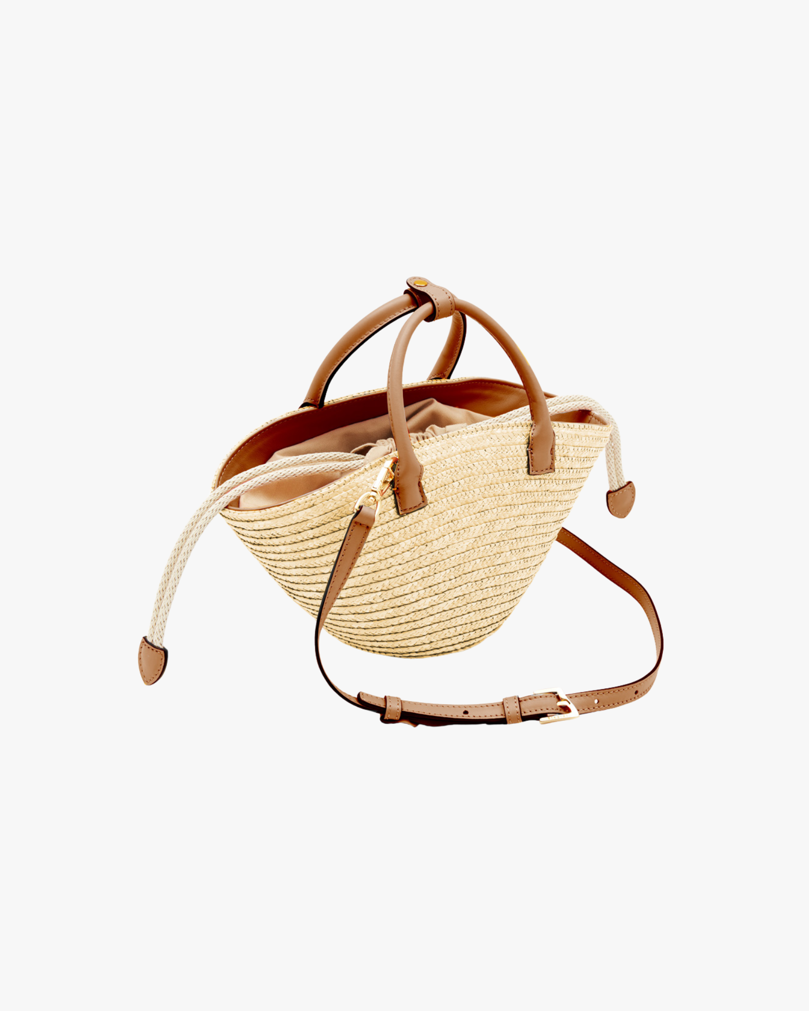 Le Mignon Panier Light Brown Handle Bag