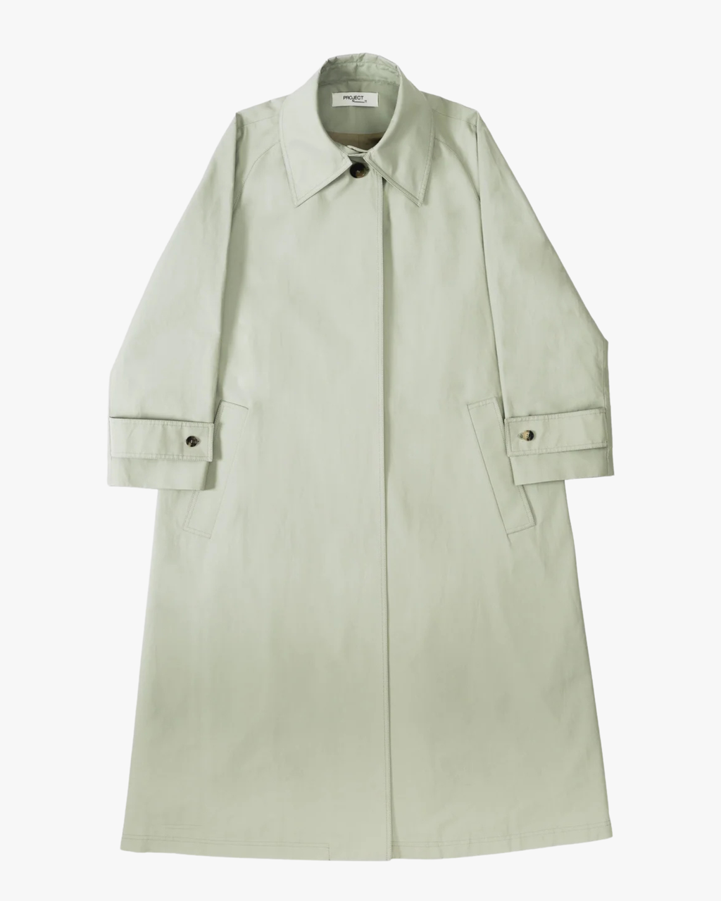 High-Collar Trench Coat Norte Green