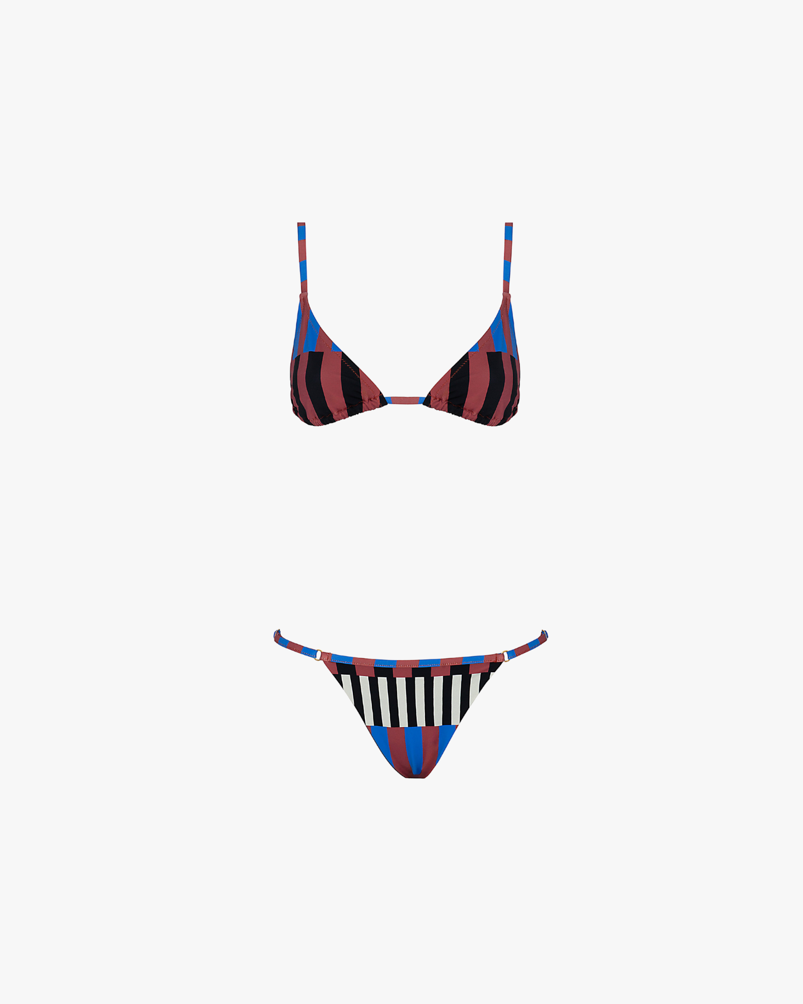 Set Bikini Lola Stripes Black and Blue