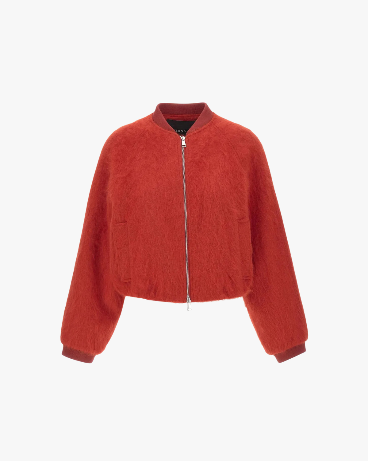 Brushed Wool Bomber Jacket Jimi Red