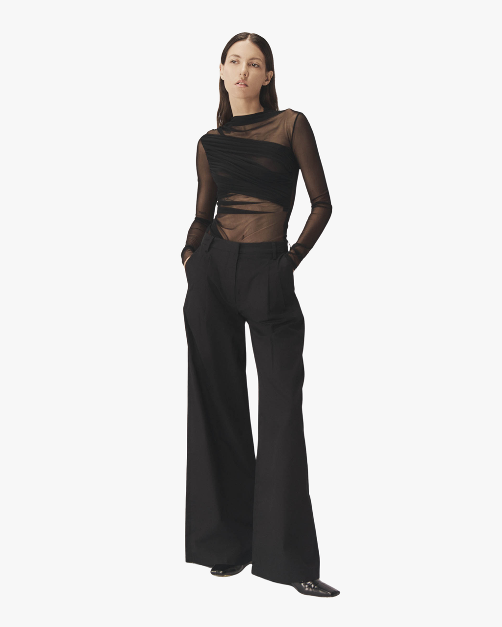 Top Nebula Draped Black