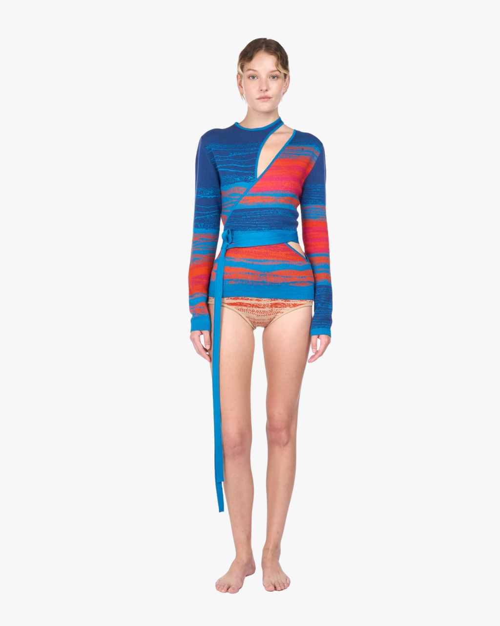 Cut Out Sweater Multicolor