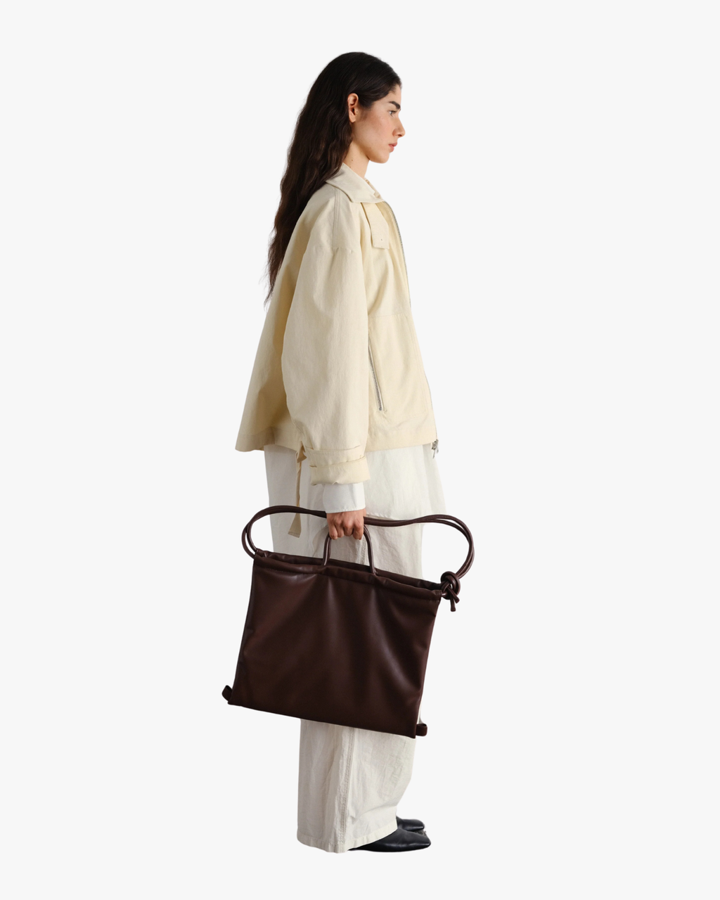 Vegan Leather Crossbody Bag Chocolate