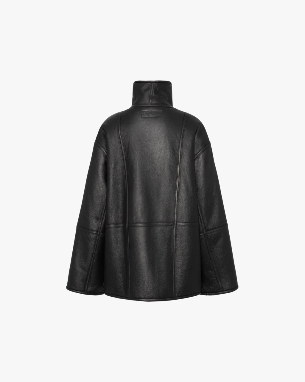 Reversible Shearling Midi Jacket Hawk Black