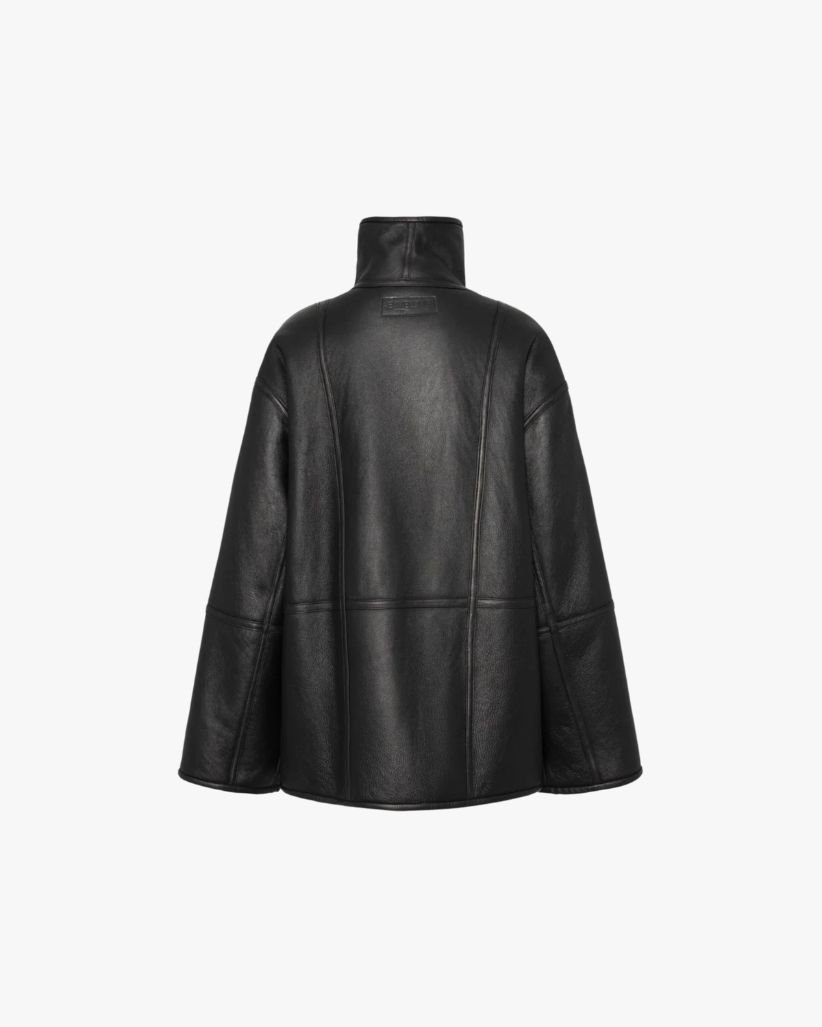 Reversible Shearling Midi Jacket Hawk Black