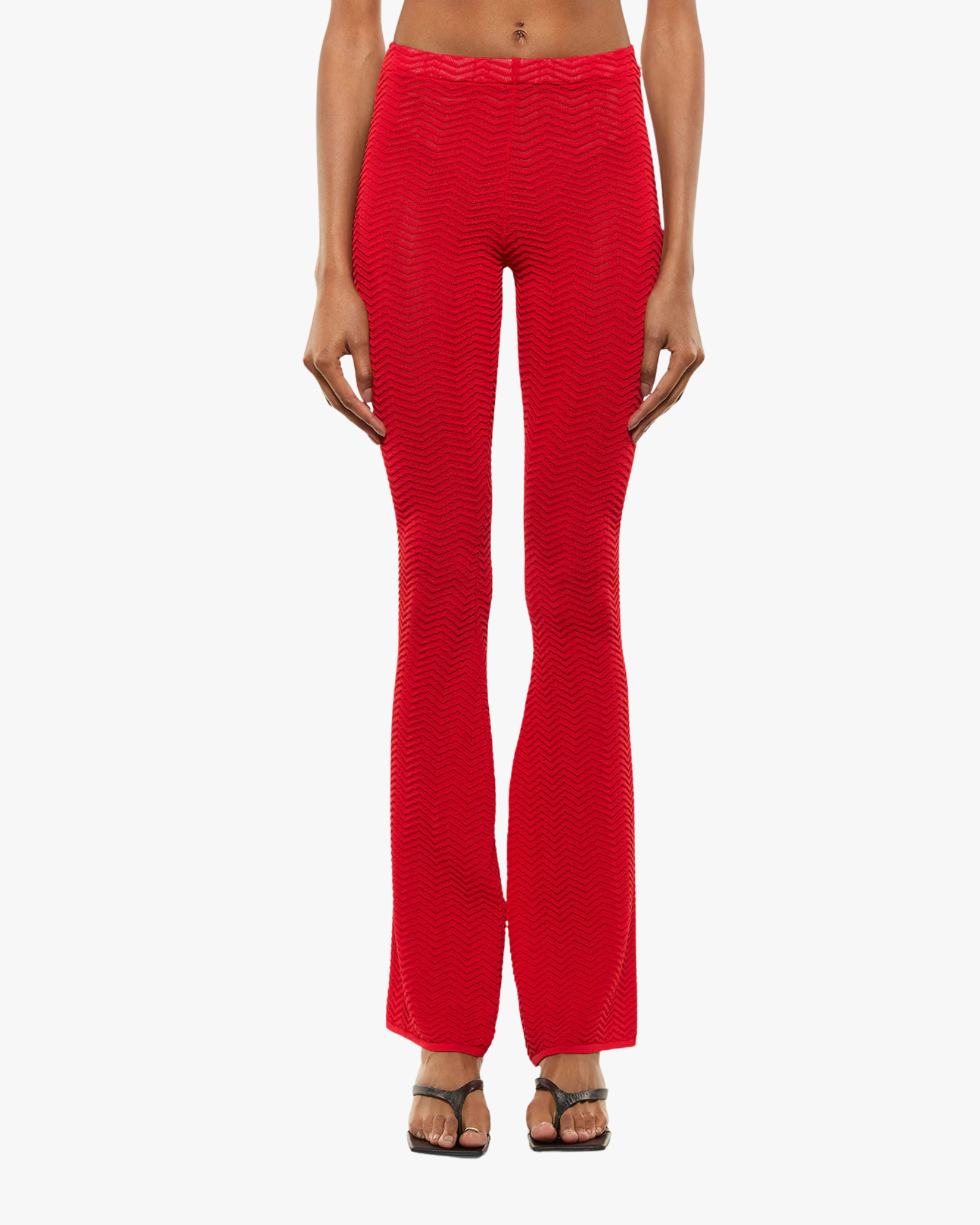 Knit Leggins Woman Red