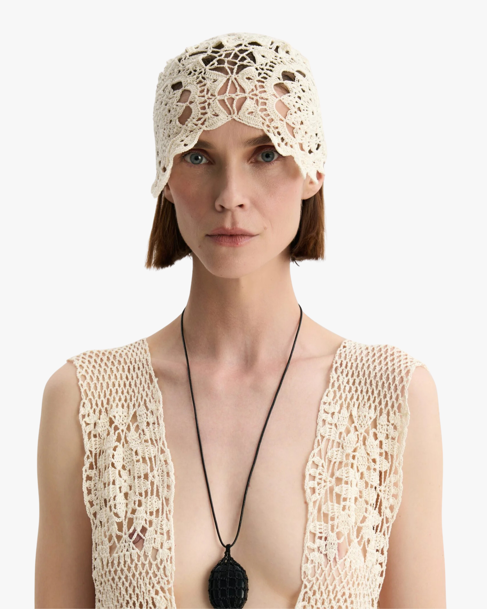 Diuna Hat Crochet Ecru