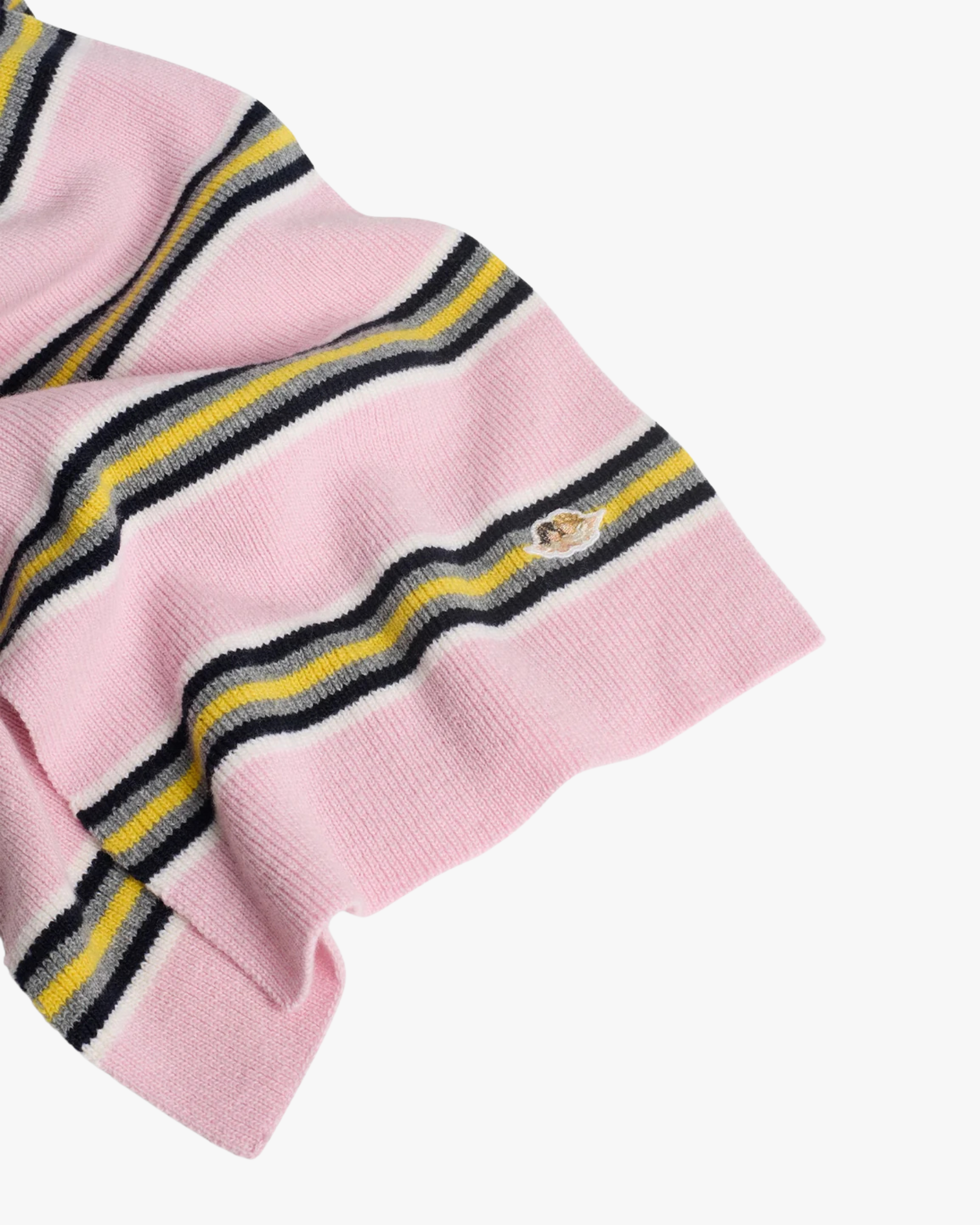 Scarf Baby Pink and Yellow Striped Angel Patch