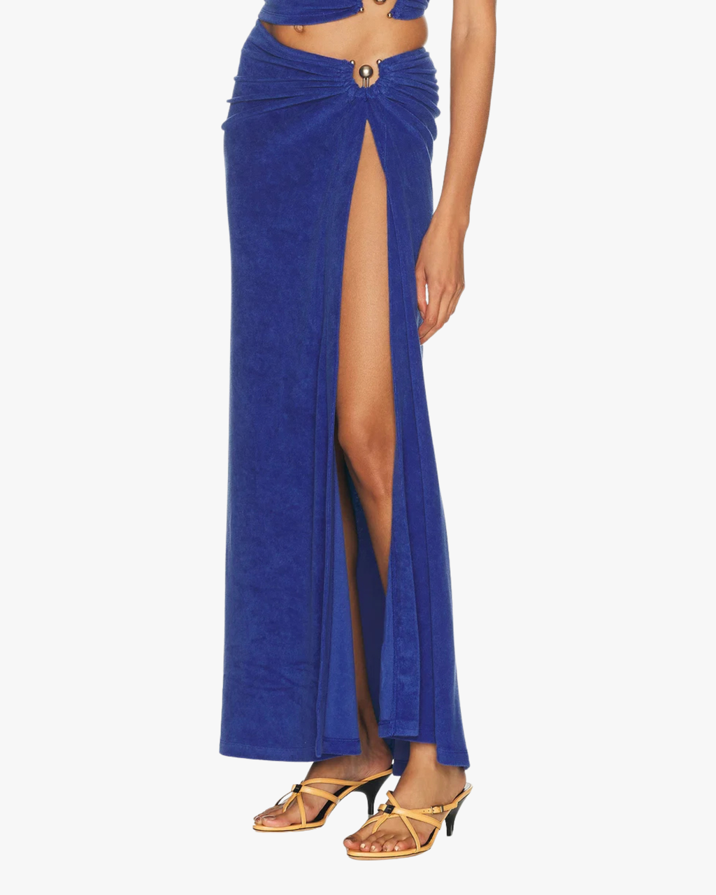 Skirt Looped Back Ruched Orbit Indigo