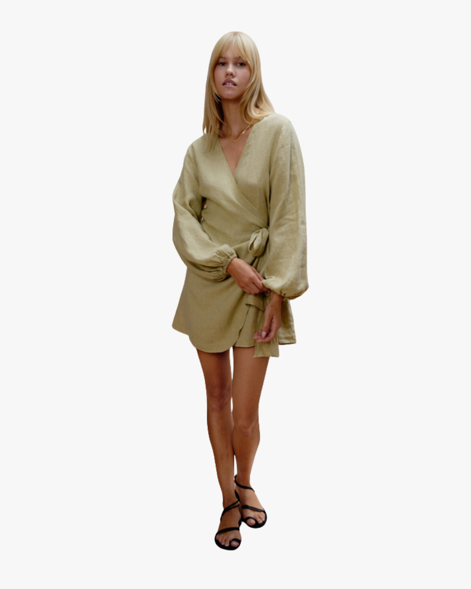 Biarritz Dress Olive Dust