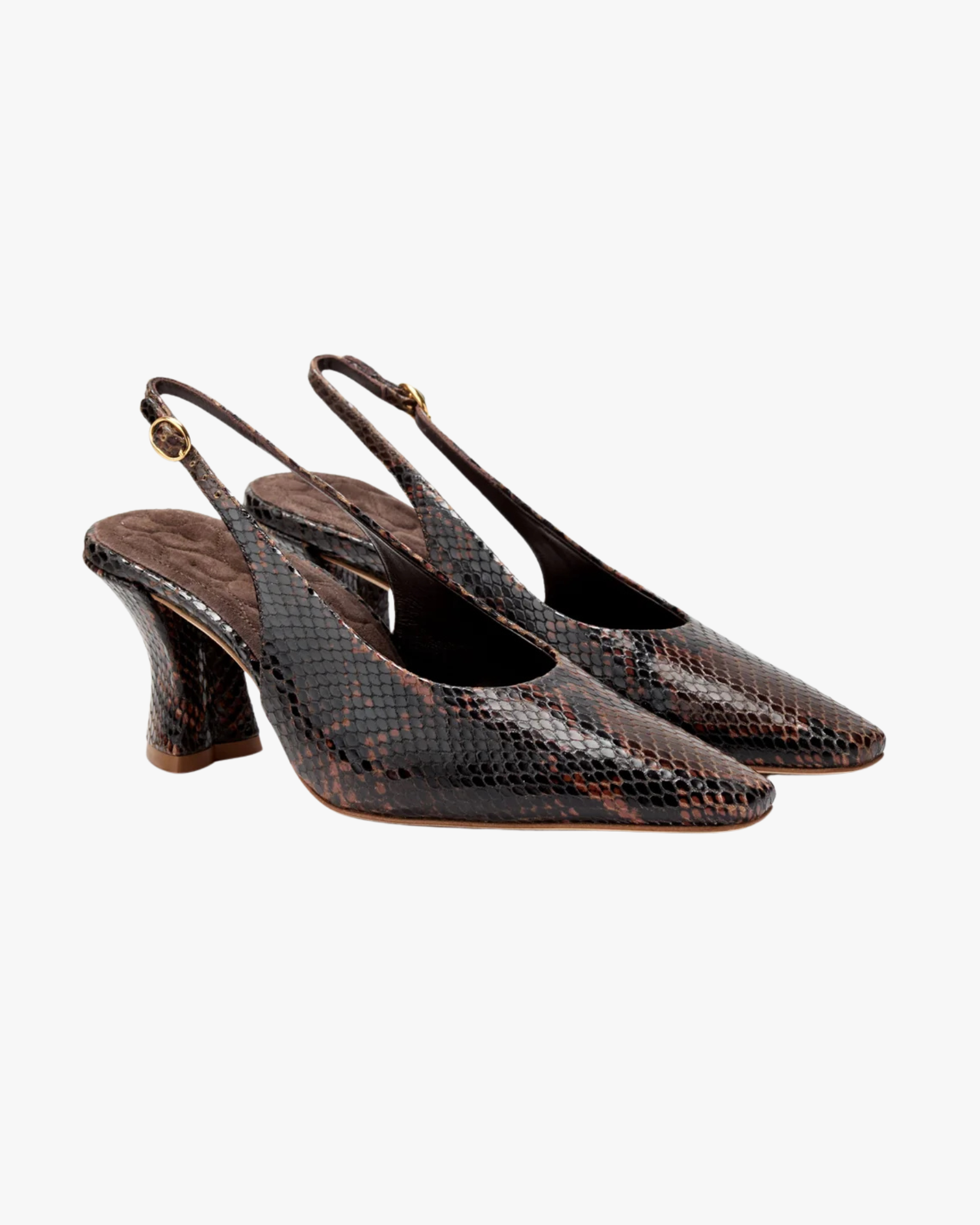 Slingback Pumps Iris Nutmeg Snake