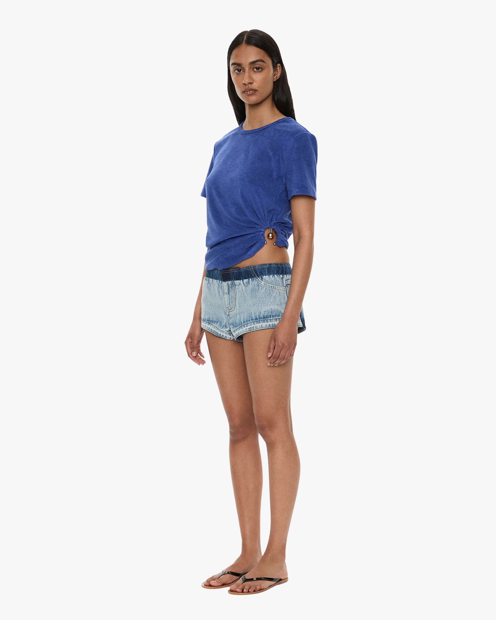 Tee Looped Back Orbit Indigo