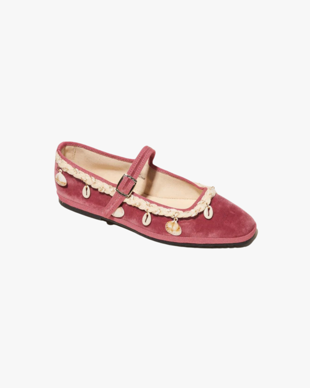 Lou Lou Velvet Friulane With Shells Pink