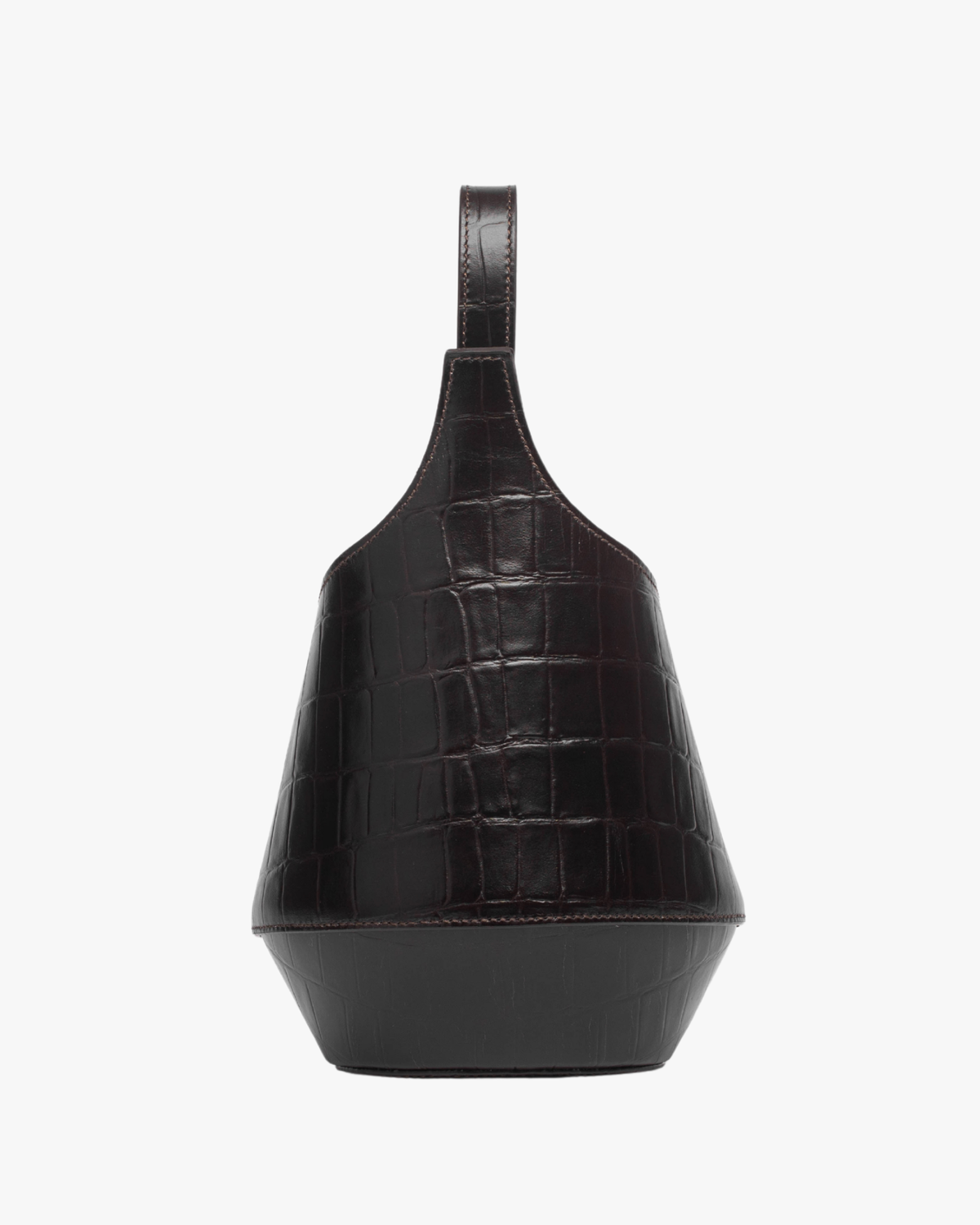 Bucket Bag Lerna Petit Croco Chocolate