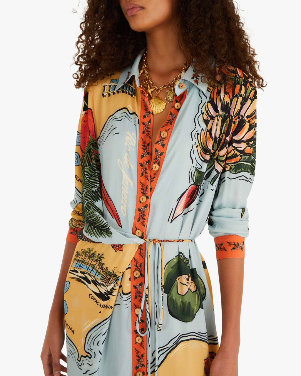 Maxi Dress Beaches Path Multicolor