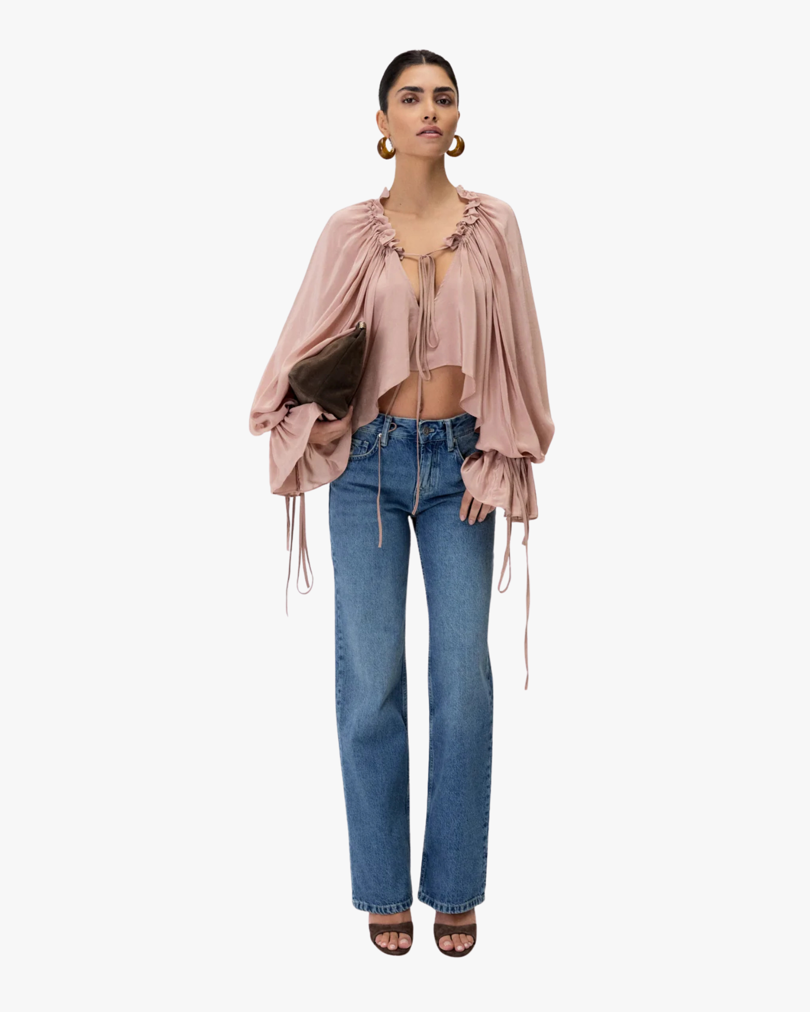 Teresa Blouse With Balloon Sleeves Rose