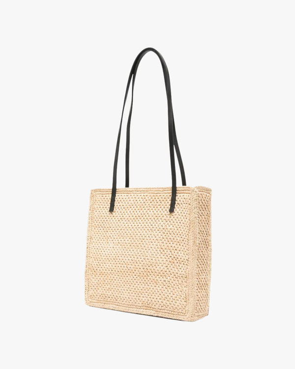 Inez Bag Natural And Black Leather Shoulder Bag