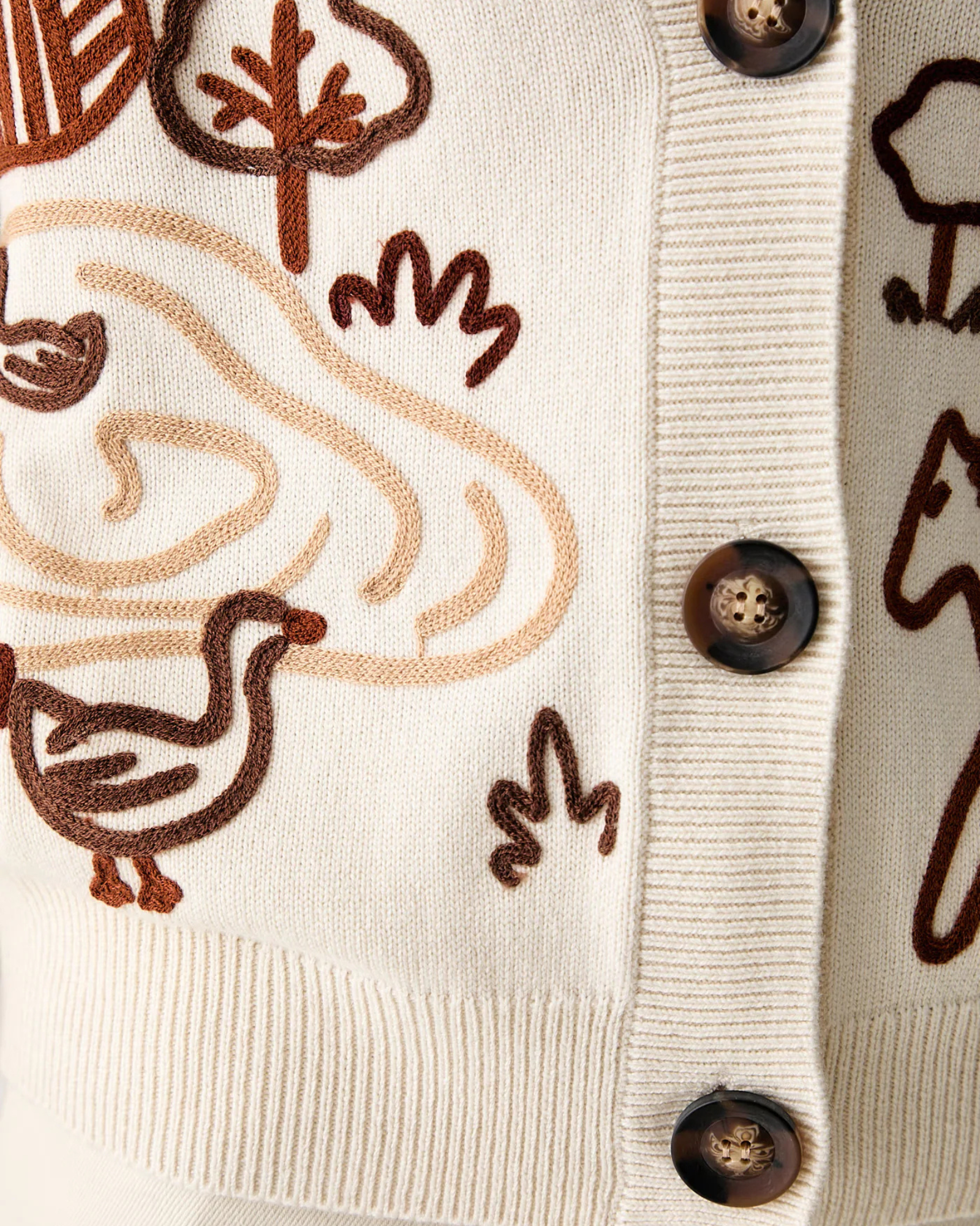 Knit Cardigan Countryside Cornelli Off-White