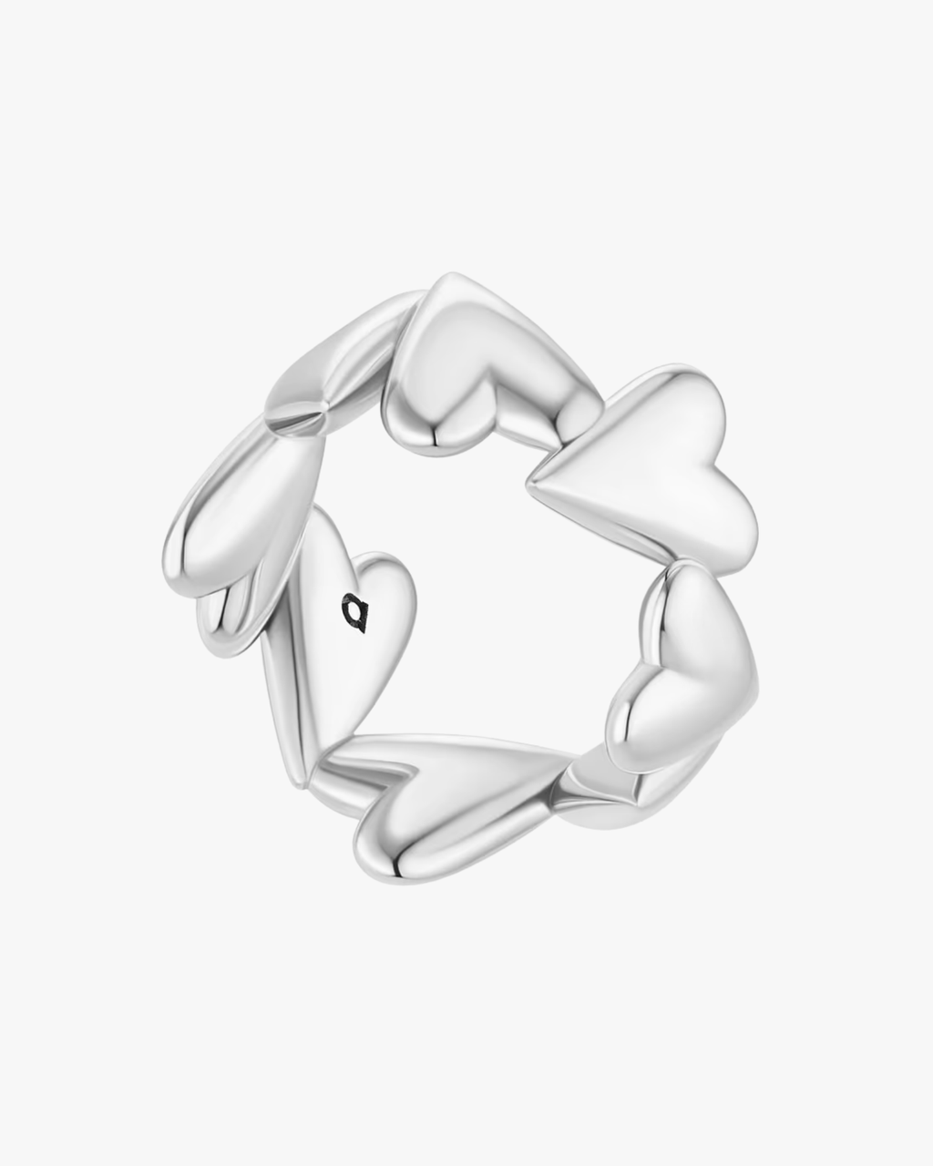 Dancing Hearts Ring Silver