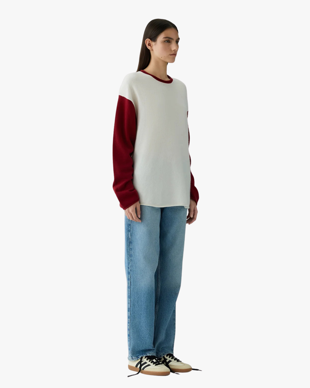 Sweater Baseball Oversized Crew